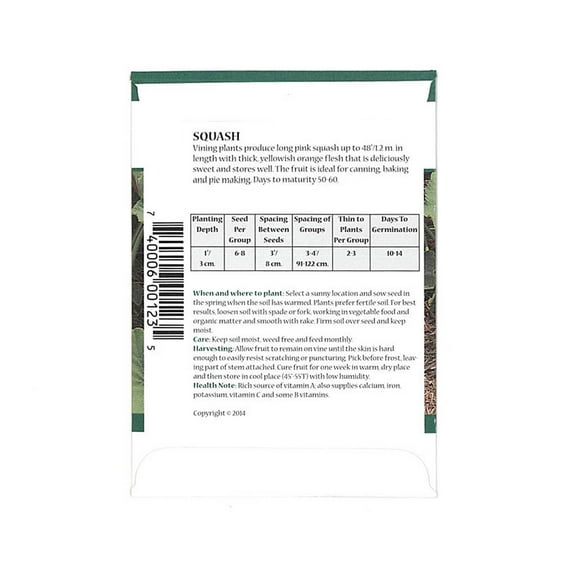 Pink Banana Jumbo Winter Squash Garden Seeds - 5 g Packet - Non-GMO, Heirloom - Vegetable Gardening Seed