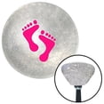 thumbnail image 1 of Pink Bare Feet Clear Retro Metal Flake Shift Knob with M16 x 1.5 Insert Shifter, 1 of 1
