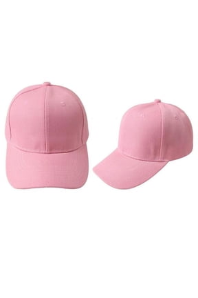 Pink Baseball Cap Blank Hat Solid Color Adjustable