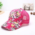 thumbnail image 1 of Pink Baseball Cap Women'S New Flower Printing Sun Protection All-Match Cotton, 1 of 5
