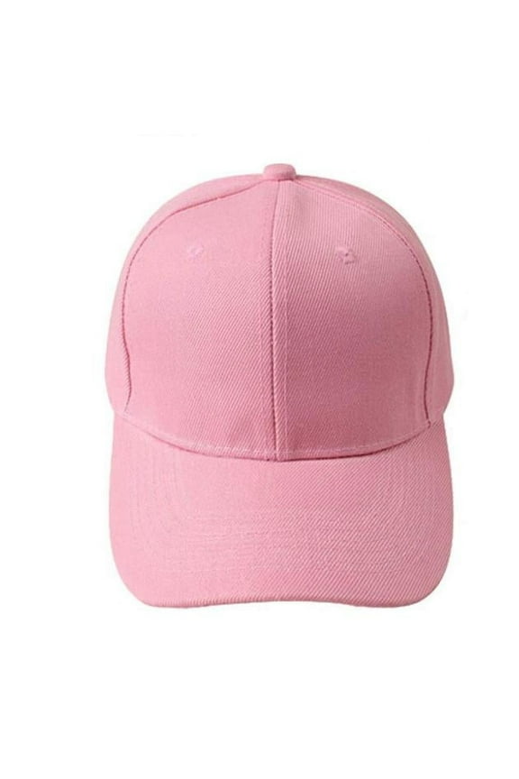 Pink Baseball Caps Blank Hat Solid Color Adjustable Hat