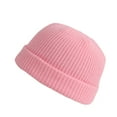 thumbnail image 1 of Pink Baseball Caps Unisex Fashion Warm Winter Casual Knitted Hat Solid Color All-match Thick Hat, 1 of 2