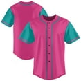 thumbnail image 1 of Pink Baseball Jersey for Men Hip Hop Hipster Button Down Shirts Sports Uniforms, 1 of 5