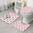 thumbnail image 1 of Pink Baseballs and Bows Pattern Bathroom Rugs Sets 3 Piece,Toilet Cover Set,Absorbent Non Slip Bathroom Mats Sets with U-Shaped Contour Rug Toilet Rug Set, 1 of 5