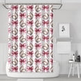 thumbnail image 1 of Pink Baseballs and Bows Pattern Shower Curtain 72"x72" ,Bathroom Decorative Shower Curtains Set with 12 Hooks,Modern Waterproof Washable Shower Curtain, 1 of 6