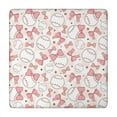 thumbnail image 1 of Pink Baseballs with Bows Pattern Square Fitted Tablecloth with Elastic Edge,Square Table Cover,Washable Elastic Table Cover for Home Kitchen Party Decor 34"x34", 1 of 6