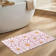 thumbnail image 1 of Pink Bathroom Rugs Cute Daisy Bath Mat, Cute Bath mat for Shower Sink,White and Yellow Flower Bathroom Rug, Super Absorbent Machine Non Slip Back Washable Bathtub Mats for Shower 27x17inch, 1 of 6