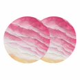 thumbnail image 1 of Pink Beach Coastal Round 13 Inch Placemats Set of 2, Summer Nautical Seaside Ocean Ombre HeatResistant Non Slip Place Mats for Dining Table, Wipeable Braided Kitchen Table Mats for Housewarming, 1 of 9