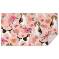 thumbnail image 1 of Pink Beagle and Flower Rectangle Tablecloth 60"x102",Waterproof Polyester Rectangle Table Cloth, Wipeable Spillproof Polyester Tablecloth for Dining, Camping, Indoor and Outdoor, 1 of 6