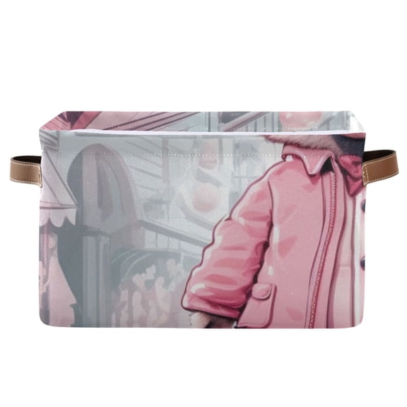 Pink Bear Bubbles Houses Storage Bins Baskets With Handles Storage Box Clothes Organizer Organization Toys