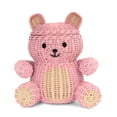 thumbnail image 1 of Pink Bear Rattan Storage Basket with Lid Decorative Home Decor Hand Woven Shelf Organizer Cute Handmade Handcrafted Gift Art Decoration Artwork Wicker, 1 of 6