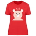 thumbnail image 1 of Pink Bear With Crown T-Shirt Women -Image by Shutterstock, Female Large, 1 of 2
