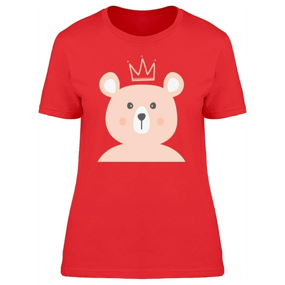 Pink Bear With Crown T-Shirt Women -Image by Shutterstock, Female Large