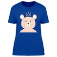 thumbnail image 1 of Pink Bear With Crown T-Shirt Women -Image by Shutterstock, Female Small, 1 of 2
