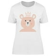 thumbnail image 1 of Pink Bear With Crown T-Shirt Women -Image by Shutterstock, Female Small, 1 of 2