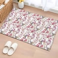 thumbnail image 1 of Pink Beige Flowers 2'x3' Washable Rug, Spring Floral Elegant Pastoral Botanical Non-Slip Soft Doormat Area Rugs for Entrance Bathroom Bedsides, Carpet for Kitchen Bedroom, Entryway Floor Mat, 1 of 9