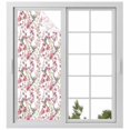 thumbnail image 1 of Pink Beige Flowers Window Privacy Film, Spring Floral Elegant Pastoral Botanical Static Cling UV Sun Blocking Heat Control Window Tint Day and Night, Non-Adhesive One Way Privacy Cover 23.6''x59'', 1 of 7