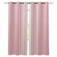 thumbnail image 1 of Pink Beige Striped Kitchen Curtains Modern Farmhouse Retro Lines Cafe Short Curtains for Bathroom Blackout Window Curtain Grommet Small Window Treatment Tier Drapes for Bedroom Living Room 42"x45"x2, 1 of 9