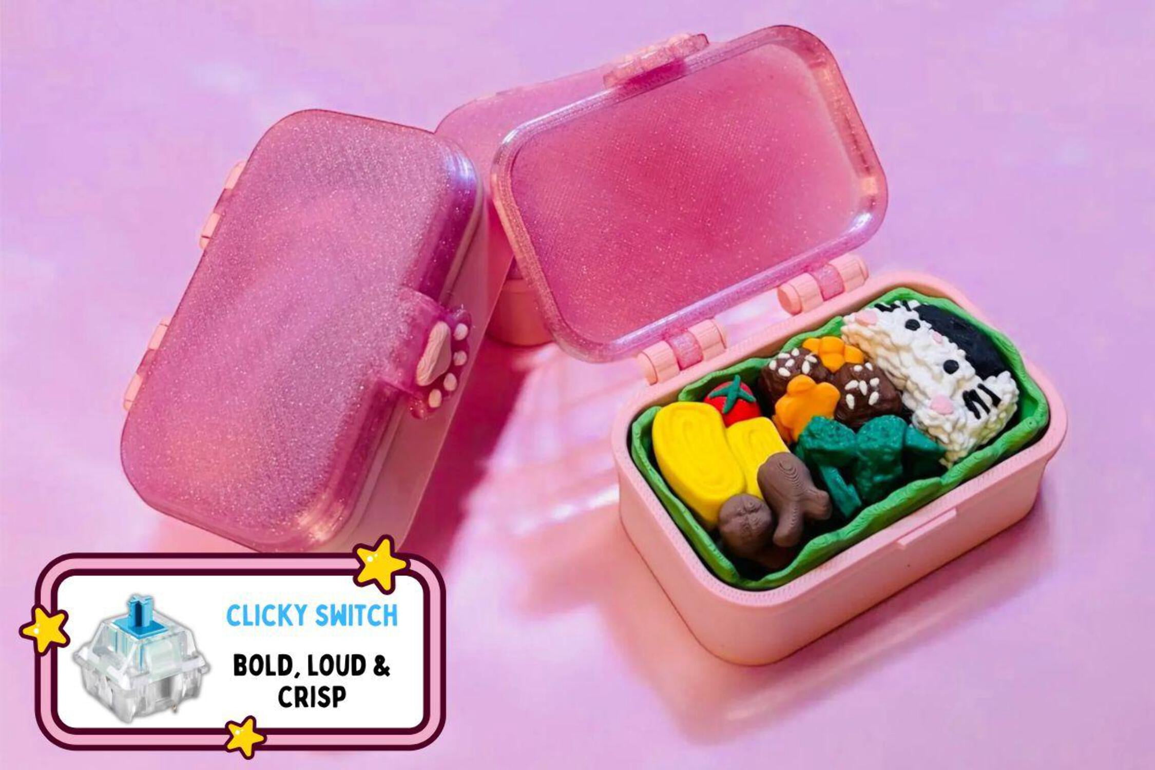 Pink Bento Lunch Box Clicker Fidget
