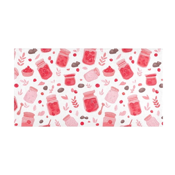 Pink Berry Jam Bath Mat 39x20 Inch Soft Absorbent Non-Slip Plush Bathroom Rug for Floor