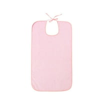 Pink Bib For Adults Men Women Eating Cloth For Elderly Seniors And Disabled Adjustable Bib Clothing Protectors Washable