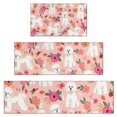 thumbnail image 1 of Pink Bichon Frise and Flower Kitchen Rugs Sets Of 3,Kitchen Runner Rugs Non Skid Washable,Decorative Kitchen Floor Mats for Kitchen,Sink,Laundry,17"x30"+ 17"x47" + 17"x59", 1 of 6