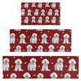 thumbnail image 1 of Pink Bichon Frise Kitchen Rugs Sets Of 3,Kitchen Runner Rugs Non Skid Washable,Decorative Kitchen Floor Mats for Kitchen,Sink,Laundry,17"x30"+ 17"x47" + 17"x59", 1 of 6