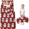 thumbnail image 1 of Pink Bichon Frise Toddler Nap Mats for Kids Preschool,Sleeping Mat Bag or Kids,Toddler Sleeping Bag,Toddler Nap Mat or Daycare, 1 of 6