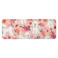 thumbnail image 1 of Pink Bichon Frise and Flower Kitchen Rug Mat,Kitchen Runner Rugs Non Skid Washable,Decorative Kitchen Floor Mats for Kitchen,Sink,Laundry,17"x47.2", 1 of 7