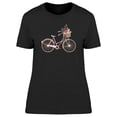 thumbnail image 1 of Pink Bicycle With Flowers Design T-Shirt Women -Image by Shutterstock, Female 3X-Large, 1 of 2