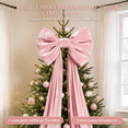 thumbnail image 1 of Pink Big Bow, Extra Large Velvet Tree Topper with 62.99 Inch Ribbon Tails, Oversized Holiday Bow for Girly Tree Door Mantel Party Decor, 1 of 8