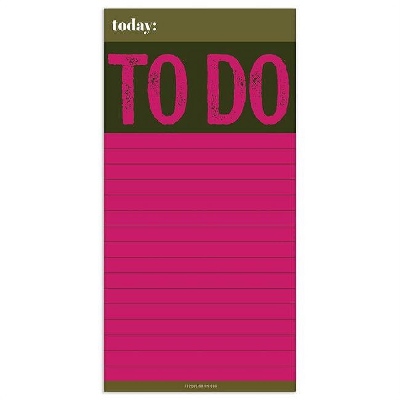 TF PUBLISHING Pink Big To Do Memo Magnet Pad - Fridge List Pad for Grocery List / Meal Planning / To Do