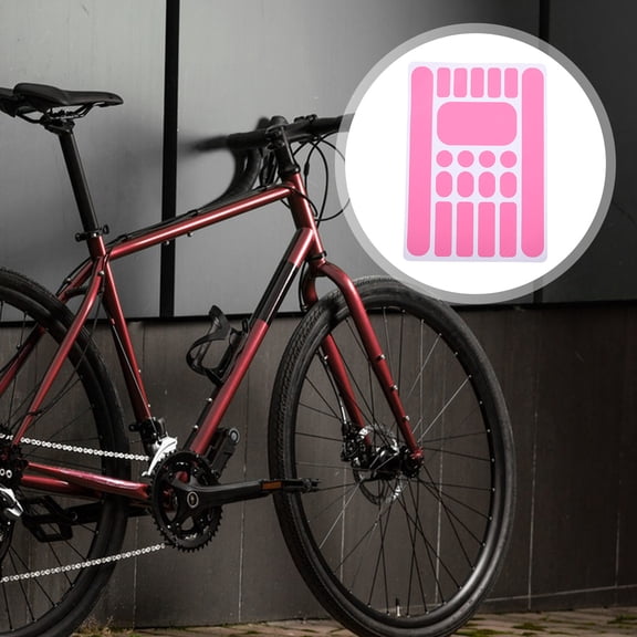 Pink Bike Frame Protector Film Clear Adhesive Tape for Mountain and Road Cycles