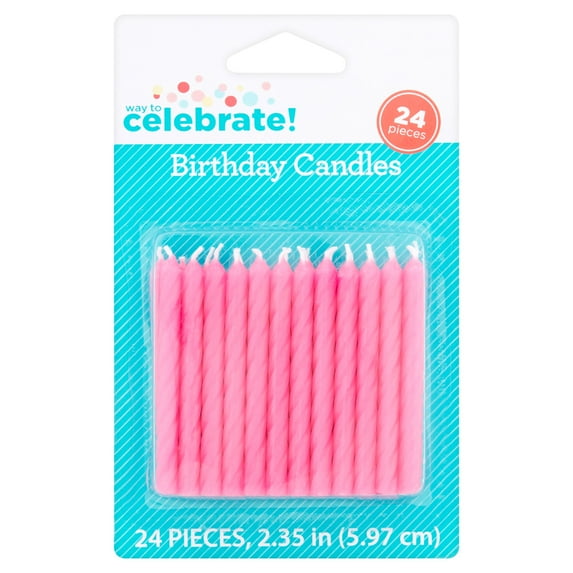 Pink Birthday Candles
