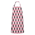 thumbnail image 1 of Pink and Black Argyle Pattern Apron-Garden Aprons for Women with Pockets-Cotton Linen Waterproof Kitchen Cooking Gardening Aprons Adjustable for Kitchen,Cooking,BBQ and Salon 33x27 Inch, 1 of 7
