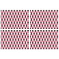 thumbnail image 1 of Pink and Black Argyle Pattern Summer Placemats Table Placemats Set Of 4-Linen Kitchen Washable Placemats Table Mats 11.8"x17.7" Non-Slip Heat Resistant, 1 of 6
