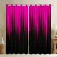 thumbnail image 1 of Pink Black 30%-50% Blackout Curtains Abstract Gradient Stripes Curtains & Drapes,Vintage Ombre Art Striped Lines Geometric Window Curtains,Stripe Modern Curtains 52"Wx63"L, 1 of 5