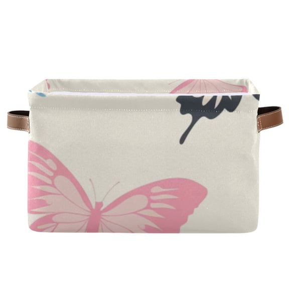 Pink Black Blue Butterflies Storage Bins Baskets With Handles Storage Box Clothes Organizer Organization Toys