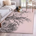 thumbnail image 1 of Pink Black Branches Area Rugs 3'x5', Washable Small Throw Rugs for Living Room Bedroom, Botanical Dead Tree Birds Indoor Outdoor Rug Non-Slip Low Pile Carpet Runner Reversible Floor Mats, 1 of 8
