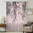 thumbnail image 1 of Pink Black Branches Sheer Curtains 84 Inches Long, Botanical Dead Tree Birds Light Filering Curtains, Breathable Simi Curtain Privacy Drapes for Living Room Bedroom Lightweight Window Treatment, 1 of 7