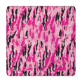 thumbnail image 1 of Pink Black Camo Tiger Stripes Pattern Square Fitted Tablecloth with Elastic Edge,Square Table Cover,Washable Elastic Table Cover for Home Kitchen Party Decor 34"x34", 1 of 6