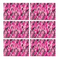 thumbnail image 1 of Pink Black Camo Tiger Stripes Pattern Summer Placemats Table Placemats Set Of 6-Linen Kitchen Washable Placemats Table Mats 11.8"x17.7" Non-Slip Heat Resistant, 1 of 5