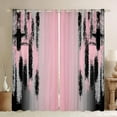 thumbnail image 1 of Pink And Black Curtains For Bedroom Living Room, Abstract Rust Darkening Drapes Modern Art Blackout Curtains Gradient Style Window Treatments 42"W x 63"L (Pack of 2), 1 of 6