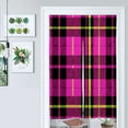 thumbnail image 1 of Pink Black Green Plaid Pattern Door Curtain Nordic Living Room DoorCurtain Porch Partition Curtain Kitchen Rative Half Curtain, 1 of 4