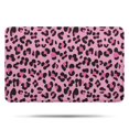 thumbnail image 1 of Pink and Black Of Leopard Print Bathroom Rugs Mat,Non Slip Microfiber Bathroom Rug,Rubber Backing,Soft Bathroom Mats for Bathroom Floor,Tub and Shower,17x27in(43x68cm), 1 of 5