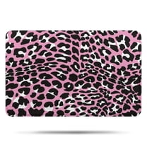 Pink and Black Of Leopard Print Bathroom Rugs Mat,Non Slip Microfiber Bathroom Rug,Rubber Backing,Soft Bathroom Mats for Bathroom Floor,Tub and Shower,17x27in(43x68cm)