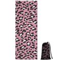 thumbnail image 1 of Pink and Black Of Leopard Print Hot Yoga Mat Towel Non Slip for Hot Yoga - Quick-Drying Yoga Mat Cover with 4 Corner Pockets with Travel Bag - Hot Yoga Towel Non Slip 74"x26", 1 of 6