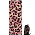 thumbnail image 1 of Pink and Black Of Leopard Print Hot Yoga Mat Towel Non Slip for Hot Yoga - Quick-Drying Yoga Mat Cover with 4 Corner Pockets with Travel Bag - Hot Yoga Towel Non Slip 74"x26", 1 of 6