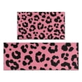 thumbnail image 1 of Pink and Black Of Leopard Print Kitchen Rugs Sets Of 2,Anti Fatigue Kitchen Mat Rugs Non Slip Washable,Decorative Kitchen Floor Mats for Kitchen,Sink,Laundry,17"x30"+17"x47", 1 of 7