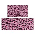 thumbnail image 1 of Pink and Black Of Leopard Print Kitchen Rugs Sets Of 2,Anti Fatigue Kitchen Mat Rugs Non Slip Washable,Decorative Kitchen Floor Mats for Kitchen,Sink,Laundry,17"x30"+17"x47", 1 of 7